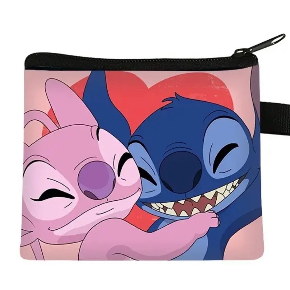 Pink and Blue Cartoon Character Pouch
